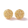 Brass Hollow Round Beads KK-P226-05CG-2