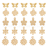 SUPERFINDINGS 50Pcs 5 Style Rack Plating Brass Charms KK-FH0004-69-1