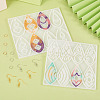  2Pcs 2 Style Teardrop Charm Pendant Silicone Molds for DIY Earring Making DIY-TA0004-78-13