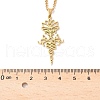 304 Stainless Steel Hollow Cut Yoga Om Lotus Flower Pendant Necklaces NJEW-Z073-02G-06-5