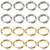 SUNNYCLUE 400Pcs 2 Colors 304 Stainless Steel Split Rings STAS-SC0005-99-1