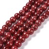 Dyed Natural Jade Beads Strands G-D434-6mm-08-1-2