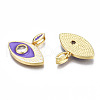 Brass Cubic Zirconia Pendants ZIRC-T014-035G-NF-3