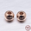 Round 925 Sterling Silver Spacer Beads STER-M103-04-5mm-RG-2