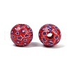 Independence Day Theme Wood European Beads WOOD-Z005-01A-01-2