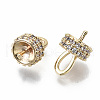 Brass Micro Pave Cubic Zirconia Peg Bails Pendants KK-N231-166-NF-3