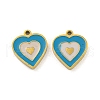 316 Surgical Stainless Steel Enamel Charms STAS-M073-27G-1