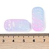 Spray Painted Transparent Glass Connector Charms X1-GLAA-H035-06G-3