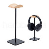 Wood Headset Display Stands with Aluminum Alloy Support AJEW-WH0471-108-1
