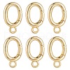 SUNNYCLUE 6Pcs Brass Spring Gate Rings FIND-SC0010-94-1