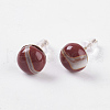 Natural Mookaite Ear Studs EJEW-G223-A08-1