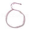 2Pcs 2 Colors Nylon Cord Braided Wave Cord Bracelets BJEW-JB10742-3