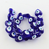 Heart Evil Eye Lampwork Bead Strands X-LAMP-R119-01-2