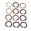 12Pcs Dyed Synthetic & Natural Gemstone and Natural Wood Beads Stretch Bracelet Set for Women Men BJEW-JB11563-1