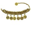 Vintage Style Alloy Coin Tassel Anklets for Women FS-WGA8430-03-1