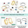  DIY Charm Adjustable Ring Making Kit STAS-NB0001-87-4