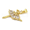 Rack Plating Brass Micro Pave Cubic Zirconia Pendants KK-G513-94G-3