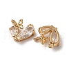 Brass Micro Pave Cubic Zirconia Charms KK-Z112-40G-02-2