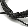 PU Imitation Leather Cord Triple Layer Multi-strand Bracelets BJEW-P329-04AS-4