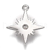 Eco-Friendly Brass Micro Pave Clear Cubic Zirconia Pendants ZIRC-H106-02P-2