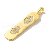 Brass Micro Pave Cubic Zirconia Pendants KK-Z042-15G-02-2