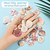 100G 2 Styles Clam Shell Beads SSHEL-YW0001-08-3