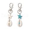 2Pcs Natural Cowrie Shell Pendant Decorations HJEW-JM03315-2