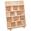 5-Tier Rectangle Wooden Earring Display Card Stands EDIS-WH0032-19-1