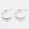 Brass Stud Earring Findings X-KK-S345-030P-1