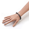 Natural Lava Rock Beads Stretch Bracelets BJEW-JB03850-04-4
