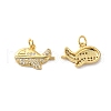 Rack Plating Brass Pave Cubic Zirconia Pendants KK-O142-29G-2