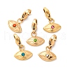 Eye 304 Stainless Steel Rhinestone Pendant Decorations STAS-I331-24G-1