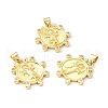 Rack Plating Brass Micro Pave Clear Cubic Zirconia Pendants ZIRC-I058-22G-1