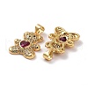 Brass Micro Pave Cubic Zirconia Pendants KK-K258-24F-G-RS-2