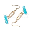 Imitation Jade Glass Dangle Earrings EJEW-JE05924-02-4