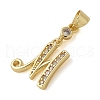 Brass Micro Pave Cubic Zirconia Pendants KK-M319-02G-M-2
