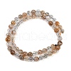 Natural Black Gold Rutilated Quartz Beads Strands G-H093-B03-6mm-3