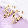 304 Stainless Steel Stud Earrings EJEW-B108-16G-3