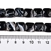 Dyed Natural Black Banded Agate/Striped Agate Beads Strands G-T138-170-6