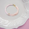 GOMAKERER 2 Strands Natural Rose Quartz Beads Strands G-GO0001-12-5