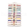 12Pcs 12 Colors Polyester Bracelets BJEW-P340-08G-1