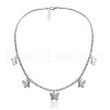1pc Alloy Butterfly Pendant Necklaces for Women WG64711-05-1
