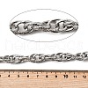 304 Stainless Steel Textured Oval Link Chains CHS-V001-01P-3