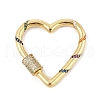 Brass Micro Pave Colorful Cubic Zirconia Keychain Clasps KK-P299-09B-G-1