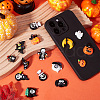 SUNNYCLUE 24Pcs 14 Styles Halloween Opaque Resin Cabochons RESI-SC0003-30-4