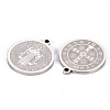Non-Tarnish 201 Stainless Steel Etched Pendants STAS-Q238-002-1