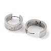 304 Stainless Steel & Natural Shell Huggie Hoop Earrings for Women EJEW-C096-29P-2