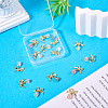 14Pcs 7 Colors Baking Paint Handmade Lampwork Crake Pendants PALLOY-TA00156-5