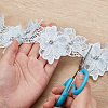 Double Layer Polyester Flower Lace Ribbons DIY-WH0656-60A-3