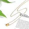Ion Plating(IP) 304 Stainless Steel Pendant Necklaces NJEW-R050-01G-08-2